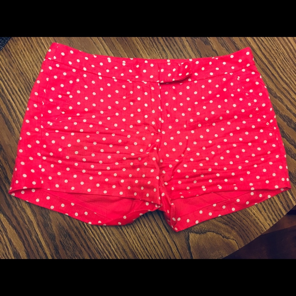 SALE ⭐️ J Crew Pink Polka Dot Shorts Sz 4